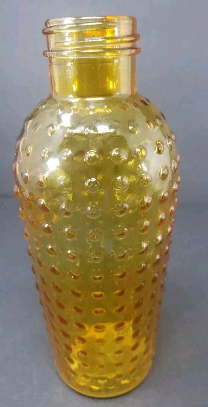 Vintage Amber DPS Jar Dots Glass Bottle No Chips or Cracks Collectible